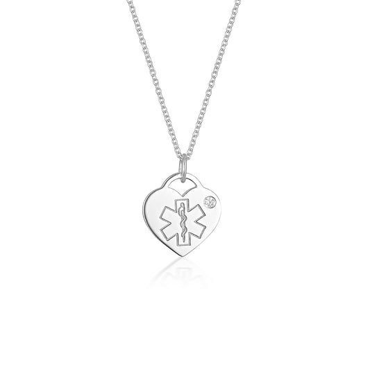 Heart Pendant Necklace Sterling Silver